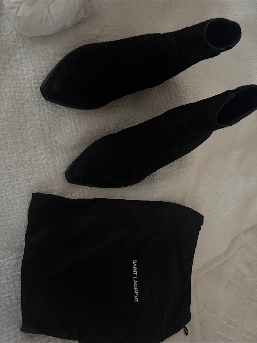 Saint Lauren black  suede boots